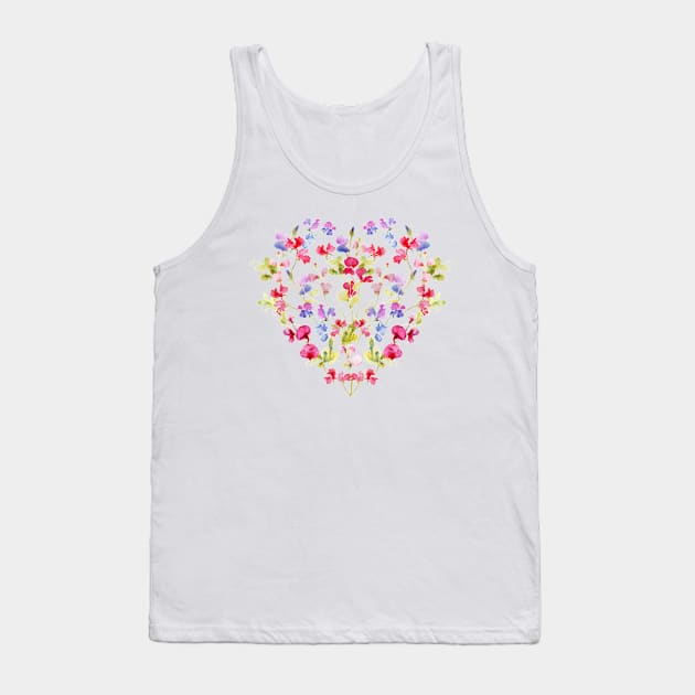 Sweet pea heart Tank Top by RSHarts